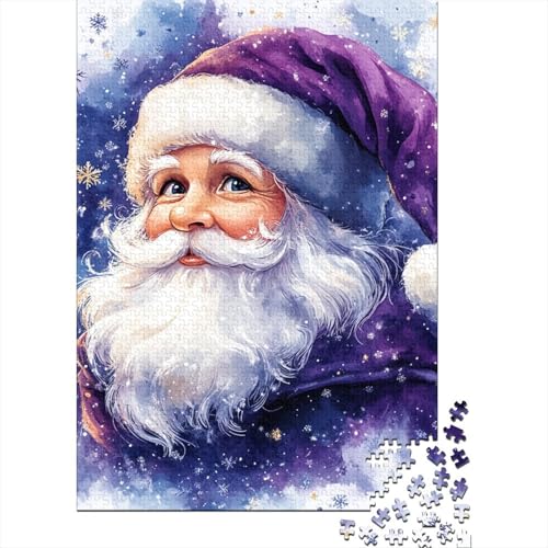 500-teiliges Puzzle Weihnachtsmann, quadratisches Puzzle für Kinder, Holzpuzzle, Lernspielzeug, 500 Stück (52 x 38 cm) von aaaaab