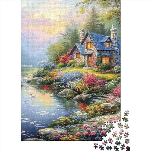 500-teiliges Puzzle für Erwachsene, Berghütte, Puzzle für Erwachsene, Herausforderungsspielzeug, 500-teiliges Puzzle für Erwachsene, 500 Teile (52 x 38 cm) von aaaaab