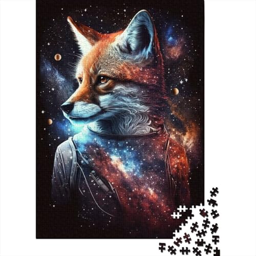 500-teiliges Puzzle für Erwachsene, Galaxie-Astronauten-Fuchs-Puzzle, Dekompressionsspielzeug, Heimpuzzle, Spielpuzzle, interessante Geschenke, 500 Stück (52 x 38 cm) von aaaaab