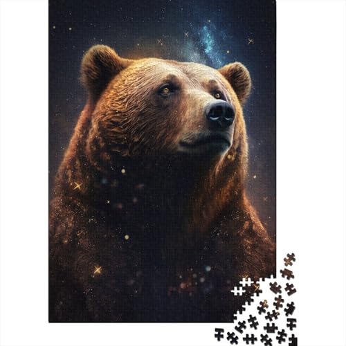 500-teiliges Puzzle für Erwachsene, Galaxie-Tiere, Braunbär-Puzzle, Dekompressionsspielzeug, Heimpuzzle, Spielpuzzle, interessante Geschenke, 500 Stück (52 x 38 cm) von aaaaab