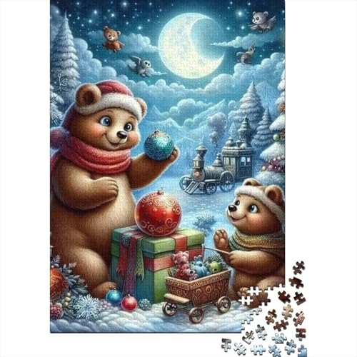 500-teiliges Puzzle für Kinder, Weihnachts-Fantasie, kreatives quadratisches Puzzle für Kinder, Holzpuzzle, Heimdekoration, Puzzle 500 Teile (52 x 38 cm) von aaaaab