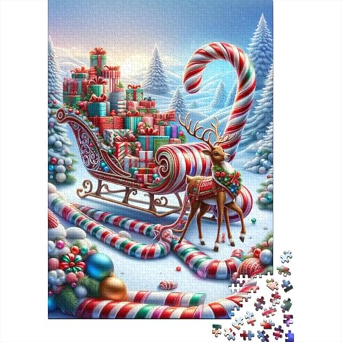 500-teiliges Puzzle für Kinder, Weihnachts-Magisches Dorf, Puzzles für Kinder und Holzpuzzles, Heimdekoration, 500 Stück (52 x 38 cm) von aaaaab