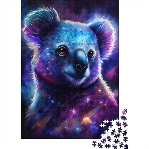 500-teiliges Puzzle mit Galaxie-Tier-Koala für Kinder, Puzzle, Lernspiel, Herausforderungsspielzeug, 500 Teile (52 x 38 cm) von aaaaab