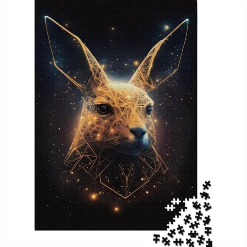 500-teiliges Puzzle mit Tieren und Kaninchen für Erwachsene und Teenager. Holzpuzzle für Familienspaß und Spieleabende. 500 Teile (52 x 38 cm) von aaaaab