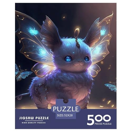 500-teiliges Puzzle mit süßen Monstern für Erwachsene, Holzpuzzle, Puzzle für Erwachsene, 500 Teile (52 x 38 cm) von aaaaab