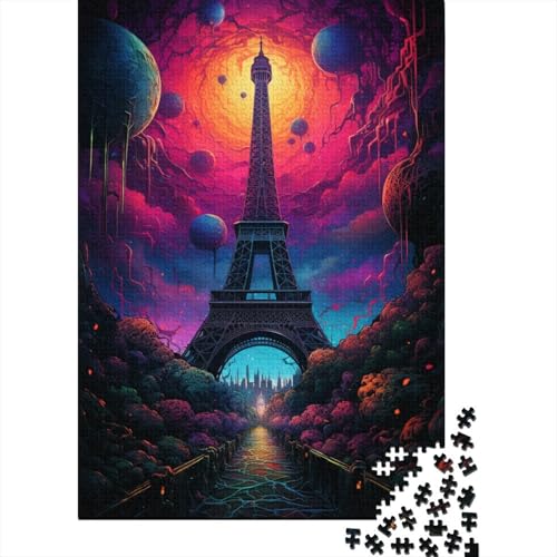 500-teiliges Puzzlespiel Frankreich Eiffelturm16 Holzpuzzle Puzzles für Kinder 500 Teile Paarspiele Puzzle Geburtstags 500 Stück (52 x 38 cm) von aaaaab