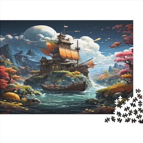 500-teiliges Segel-Puzzle für Erwachsene, schwierige Puzzles, Holzpuzzles, Lernspiel, Herausforderungsspielzeug, 500-teilig (52 x 38 cm) von aaaaab