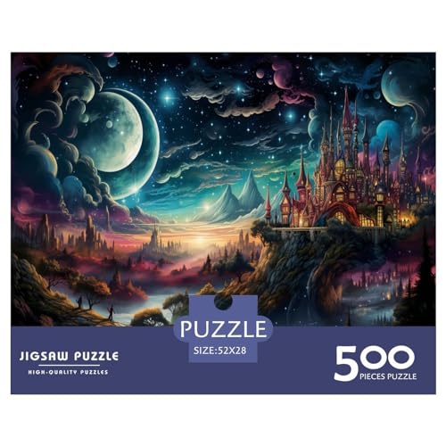 500-teiliges Sternenhimmel-Puzzle aus Holz für Erwachsene und Teenager, Denksport-Puzzle 500 Teile (52 x 38 cm) von aaaaab
