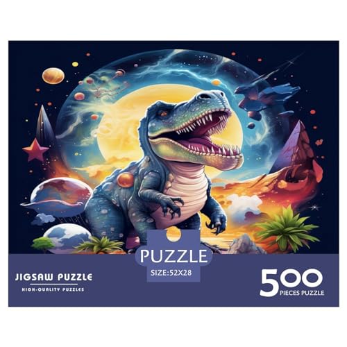 500-teiliges Tyrannosaurus Rex-Puzzle für Erwachsene, Teenager-Puzzle, Puzzle für Erwachsene, Geschenke 500 Stück (52 x 38 cm) von aaaaab