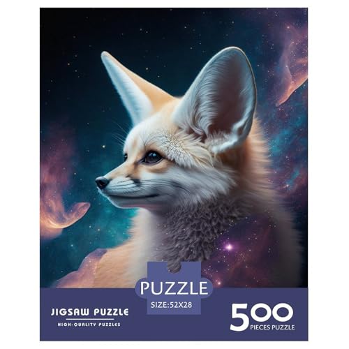 500-teiliges künstlerisches Fuchs-Puzzle für Erwachsene, Puzzle, Erwachsenen-Puzzle, Heimdekoration, Puzzle-Spielzeug, 500 Stück (52 x 38 cm) von aaaaab