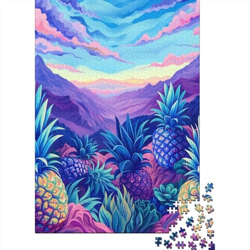 Ananas-Puzzle, Premium-Puzzle aus 100% recyceltem Karton, rechteckig, für Erwachsene und Teenager, einzigartiges Geschenk, 70 x 50 cm, 1000 Teile von aaaaab