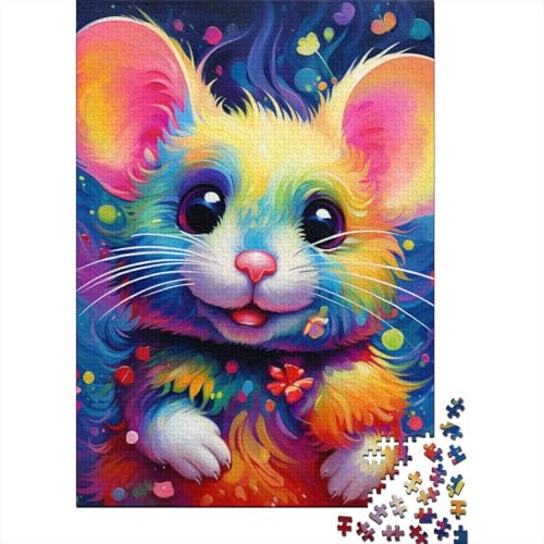 Art Animal Mouse 500 Puzzle, Holzpuzzle für Jugendliche und Erwachsene, kreatives Puzzle, Lernspiel, Puzzles für Familie und Freunde, 500 Teile (52 x 38 cm) von aaaaab