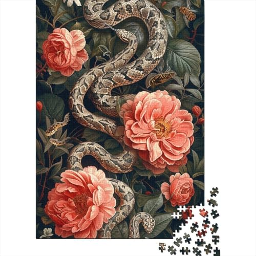 Art Animal Snake Puzzle, freundliche Materialien, 100% recycelter Karton, Puzzle für Frauen und Männer, einzigartiges Geschenk, 70 x 50 cm/1000 Teile von aaaaab