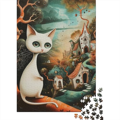 Art Bunny Puzzle zum Stressabbau, 100% recycelte Pappe, Puzzle für Erwachsene und Kinder, einzigartiges Geschenk, 38 x 26 cm, 1000 Teile von aaaaab