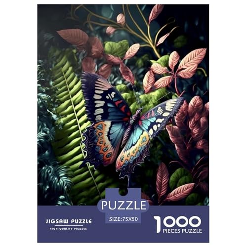 Art Butterfly 1000-teiliges Puzzle für Erwachsene und Teenager, Teenager, Mann, Frau, Geschenk, 1000 Stück (75 x 50 cm) von aaaaab