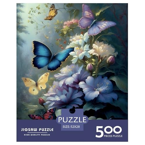 Art Butterfly Puzzles für Erwachsene, 500-teiliges Puzzle für Teenager ab 12 Jahren, 500 Teile (52 x 38 cm) von aaaaab