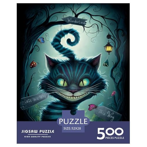 Art Cat 500-teiliges Puzzle für Teenager, Geschenke, Holzpuzzle, Puzzle für Erwachsene, Lernspiele für zu Hause, DIY-Spielzeug, 500 Stück (52 x 38 cm) von aaaaab