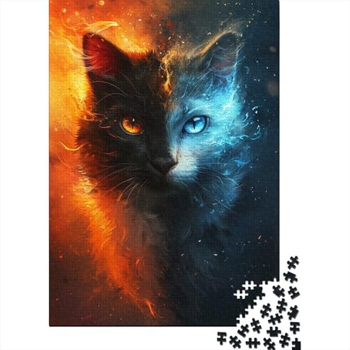 Art Cat Puzzle, schwierige Herausforderung, 100 Prozent recycelter Karton, Puzzle für Kinder und Erwachsene ab 12 Jahren, 70 x 50 cm, 1000 Teile von aaaaab