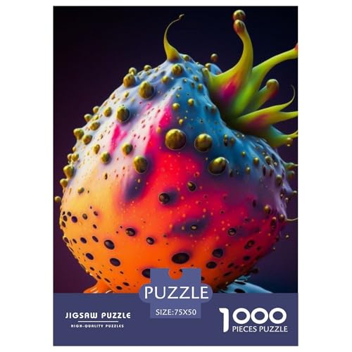 Art Exotic Fruit Holzpuzzle 1000 Teile Puzzle für Erwachsene Lernspiel Herausforderung Spielzeug Heiligabend Geschenke 1000 Stück (75x50cm) von aaaaab