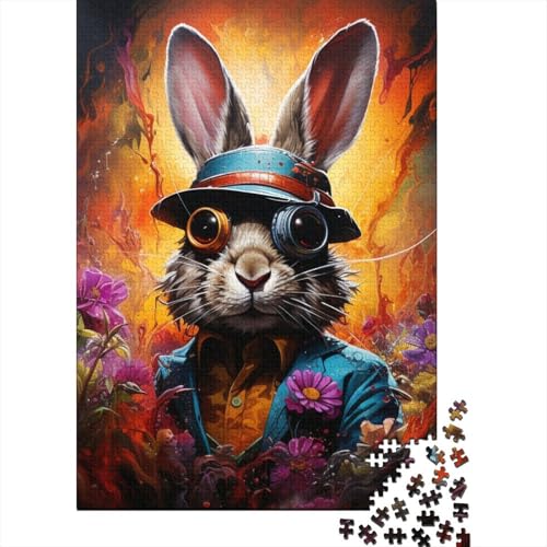 Art Rabbits 300 Puzzle, Holzpuzzle für Jugendliche und Erwachsene, kreatives Puzzle, Lernspiel, Puzzles für Familie und Freunde, 300 Teile (40 x 28 cm) von aaaaab