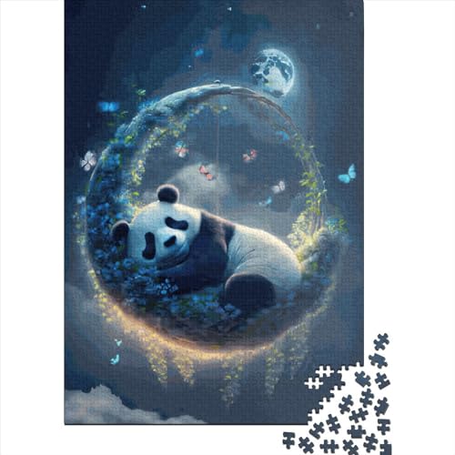 Baby-Panda-Puzzle für Kinder und Jugendliche, 500 Teile, Holzpuzzle für Teenager, Geschenke, Denksportspiel, 500 Teile (52 x 38 cm) von aaaaab