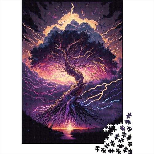 Baum des Lebens Fantasie-Puzzle für Kinder, 300-teiliges, anspruchsvolles Puzzle, Holzpuzzle, Puzzles, Familienspiele, 300 Teile (40 x 28 cm) von aaaaab