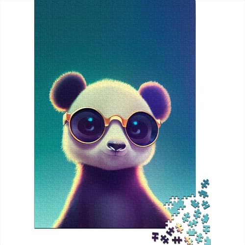 Bezauberndes Panda-Puzzle, 300 Teile, Puzzle für Erwachsene, Holzpuzzle, nachhaltiges Puzzle für Erwachsene | Spiele 300 Teile (40 x 28 cm) von aaaaab