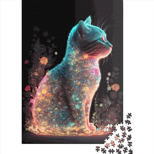 Blumen-/Katzen-Puzzle, 300 Teile, für Kinder und Teenager ab 12 Jahren, 300 Teile (40 x 28 cm) von aaaaab