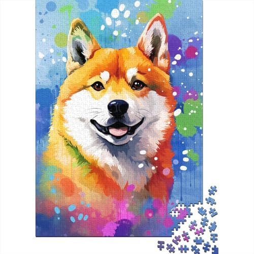 Buntes Art Corgi-Puzzle, 500 Teile, für Kinder, Familie und Freunde, Puzzle-Spielzeug, Puzzles, Stressabbau-Puzzles, 500 Teile (52 x 38 cm) von aaaaab