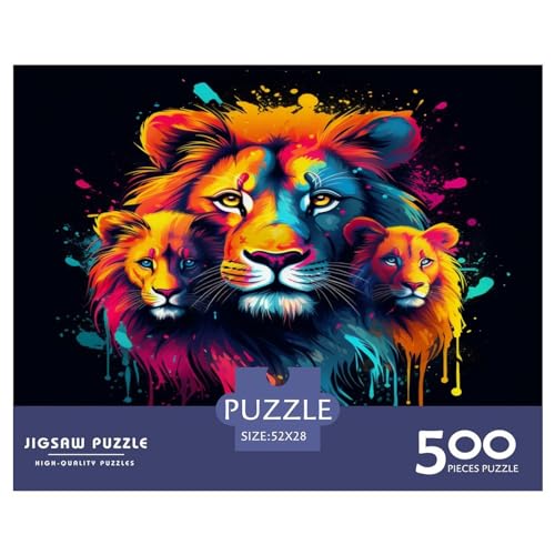 Buntes Puzzle für Erwachsene und Jugendliche, 500 Teile, Puzzle für Erwachsene, Puzzle für Erwachsene, 500 Teile (52 x 38 cm) von aaaaab