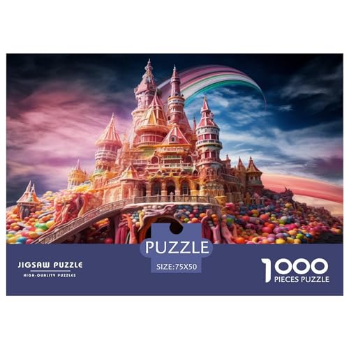 Burg-Puzzles für Erwachsene und Jugendliche, Puzzles für Erwachsene, Puzzle-Geschenke, 1000 Teile (75 x 50 cm) von aaaaab