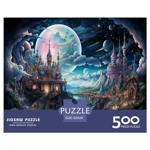 Burgen-Puzzle, 500 Teile, für Erwachsene, Puzzles für Erwachsene und Teenager, Erwachsene, 500 Teile (52 x 38 cm) von aaaaab