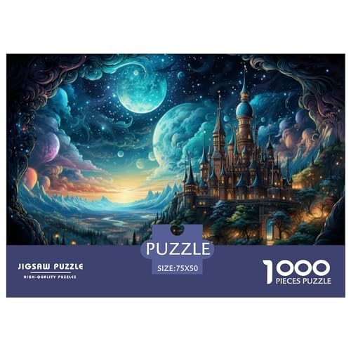 Burgen-Puzzle 1000 Teile, Holzpuzzles, Holzpuzzles für Erwachsene, Puzzles, nachhaltiges Puzzle für Erwachsene | Spiele 1000 Teile (75 x 50 cm) von aaaaab