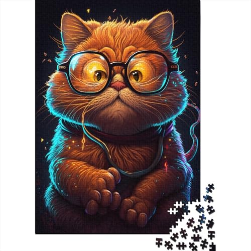 Cosmic Garfield trägt eine Brille, Puzzle für Kinder und Jugendliche, 500 Teile, Puzzle für Kinder, nachhaltige Puzzlespiele, 500 Teile (52 x 38 cm) von aaaaab