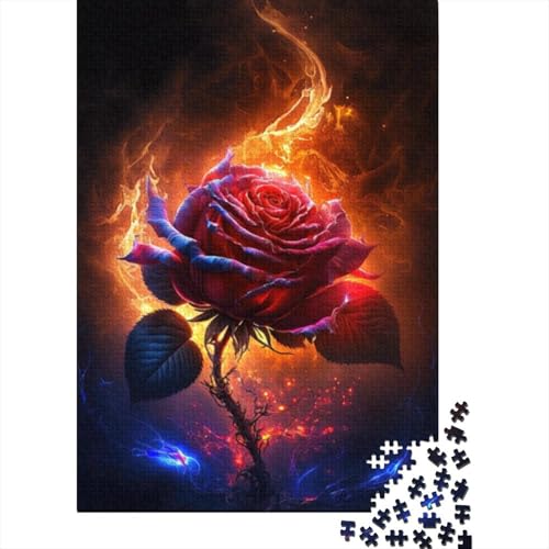 Cosmic Rose Puzzle 1000 Teile Puzzle für Erwachsene, Denkspiel, Puzzlespielzeug für Erwachsene, 1000 Stück (75 x 50 cm) von aaaaab