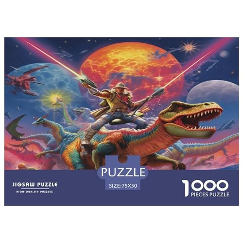 Dinosaurier-Puzzle, 1000 Teile, Holzpuzzle, Puzzle für Erwachsene, Puzzle für Erwachsene, Teenager, Teenager, Mann, Frau, Geschenk, 1000 Stück (75 x 50 cm) von aaaaab