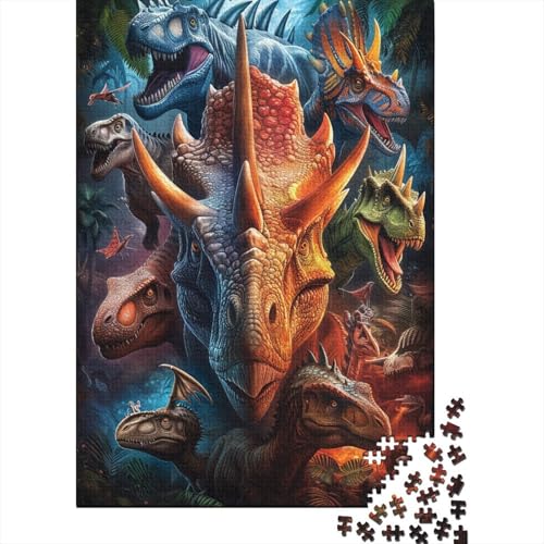 Dinosaurier-Welt-Puzzle-Spielzeug, Lernspiel, Premium-Karton-Puzzle für Erwachsene und Kinder, Ostergeschenk, 38 x 26 cm, 1000 Teile von aaaaab