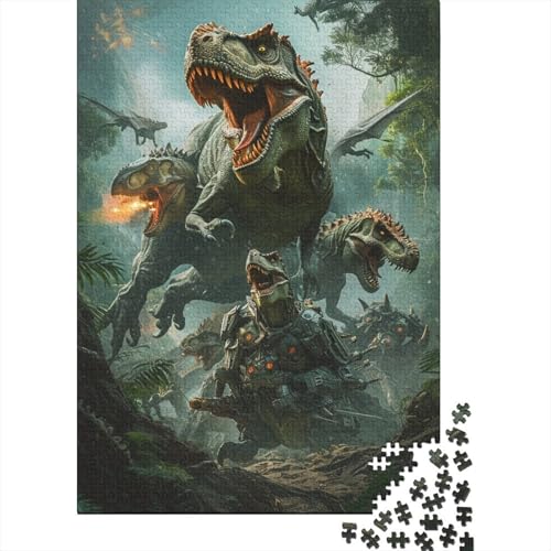 Dinosaurierwelt Puzzlefreundliche Materialien, 100 Prozent recycelte Pappe, Puzzle für Erwachsene und Kinder, Ostergeschenk, 38 x 26 cm, 1000 Teile von aaaaab