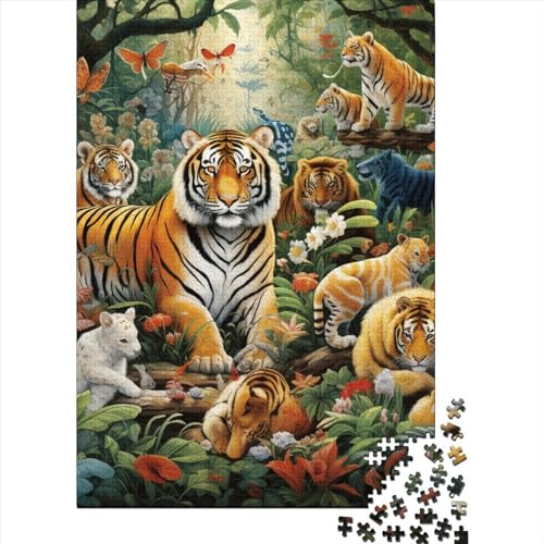 Dschungeltiere-Puzzle, 100% recycelter Karton, 100% recycelter Karton, Puzzle für Jungen oder Mädchen, Ostergeschenk, 70 x 50 cm, 1000 Teile von aaaaab