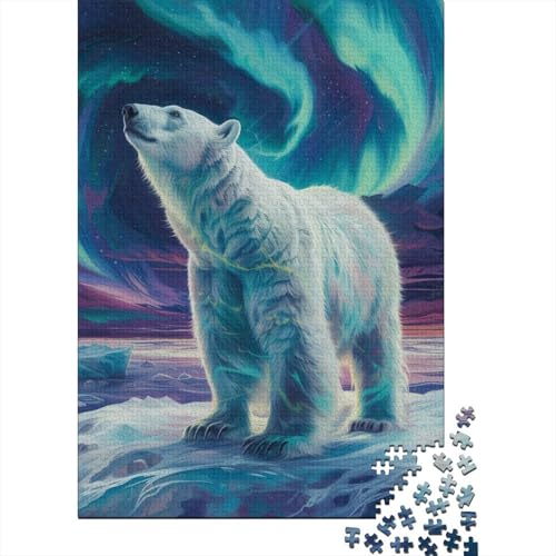 Eisbär-Puzzle, 100% recycelter Karton, Premium-Karton, Puzzle für Erwachsene und Kinder, 70 x 50 cm/1000 Teile von aaaaab