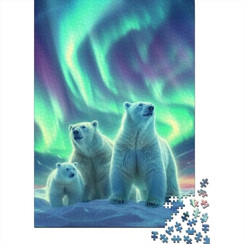 Eisbär-Puzzle-Spielzeug, Lernspiel, Premium-Karton-Puzzle für Erwachsene und Kinder, Ostergeschenk, 38 x 26 cm, 1000 Teile von aaaaab