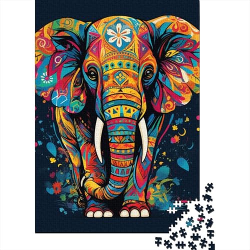 Elefanten-Puzzles für Erwachsene, 500-teiliges Puzzle für Erwachsene, Puzzles zum Entspannen, Puzzlespiele, 500 Teile (52 x 38 cm) von aaaaab