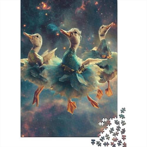 Enten-Ballerina-Puzzle, Premium-Puzzle aus 100% recycelter Pappe, Puzzle für Kinder und Erwachsene ab 12 Jahren, Ostergeschenk, 38 x 26 cm, 1000 Teile von aaaaab