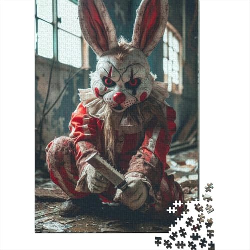Evil Bunny Puzzle, Dekompressionsspielzeug, rechteckiges Papierpuzzle für Kinder und Erwachsene ab 12 Jahren, Ostergeschenke, 38 x 26 cm, 1000 Teile Evil Bunny Puzzle, Dekompressionsspielzeug, rechteckiges Papierpuzzle für Kinder und Erwachsene ab 12 Jahren, Ostergeschenke, 38 x 26 cm, 1000 Teile von aaaaab