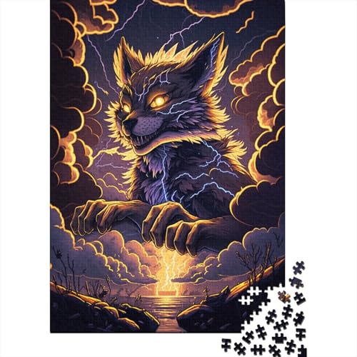 Fantasy Art Waschbär-Puzzles für Kinder, 1000-teiliges Puzzle für Teenager, Lernspiel, Herausforderung, Spielzeug, 1000 Teile (75 x 50 cm) von aaaaab