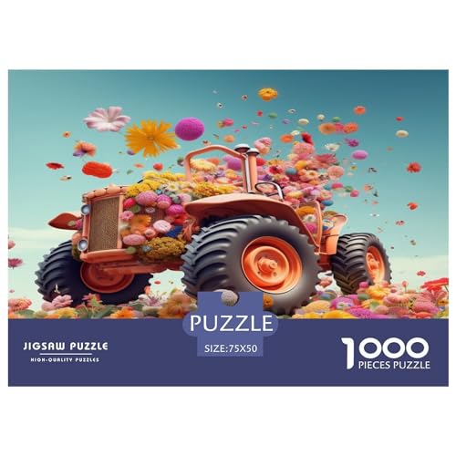 Farm_Tractor-Puzzles 1000 Teile, Holzpuzzles, Puzzles für Teenager, Geschenke, Heimdekoration, Puzzle-Spielzeug, 1000 Stück (75 x 50 cm) von aaaaab