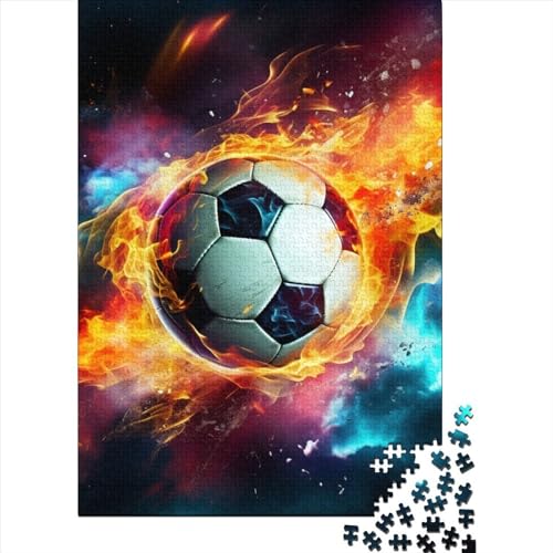 Fußball-Puzzle für Erwachsene, 1000 Teile, Holzpuzzle, Heim-Lernspiele, DIY-Spielzeug, 1000 Teile (75 x 50 cm) von aaaaab