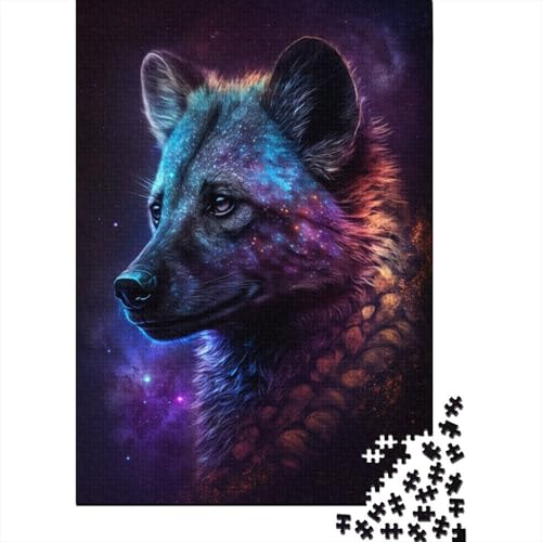 Galaxy African Hyena Puzzle 1000 Holzpuzzles Geschenke für Kinder und Geschenke Puzzles Familienspiel Spielzeug 1000 Teile (75x50cm) von aaaaab