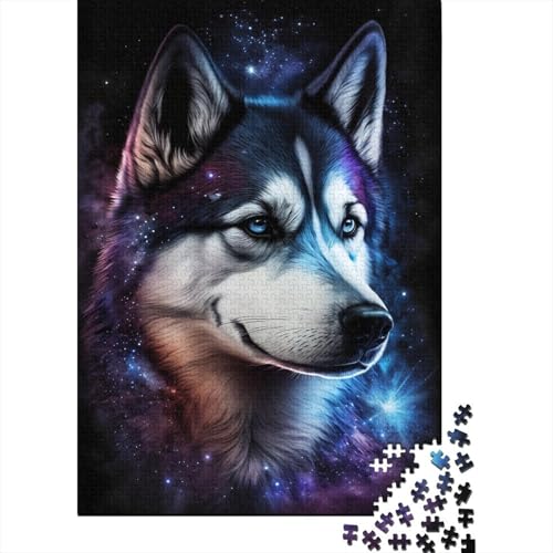 Galaxy Art Husky 300-teiliges Puzzle für Erwachsene, kreatives rechteckiges Puzzle, Geschenk für Kinder, Puzzlespiel, Denksportaufgaben, Spielzeug, 300 Stück (40 x 28 cm) von aaaaab