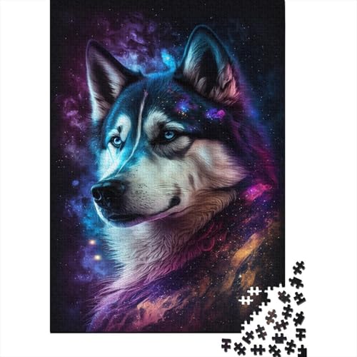 Galaxy Art Husky Puzzle 300 Teile Puzzle für Erwachsene, Denkspiel, Puzzlespielzeug für Erwachsene, 300 Stück (40 x 28 cm) von aaaaab